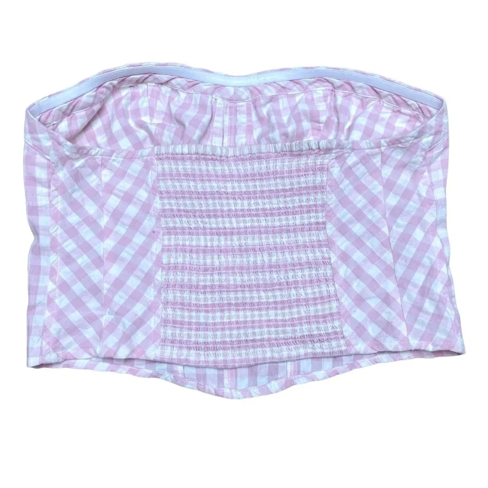 NWOT Free People Leilani Gingham Tube Top